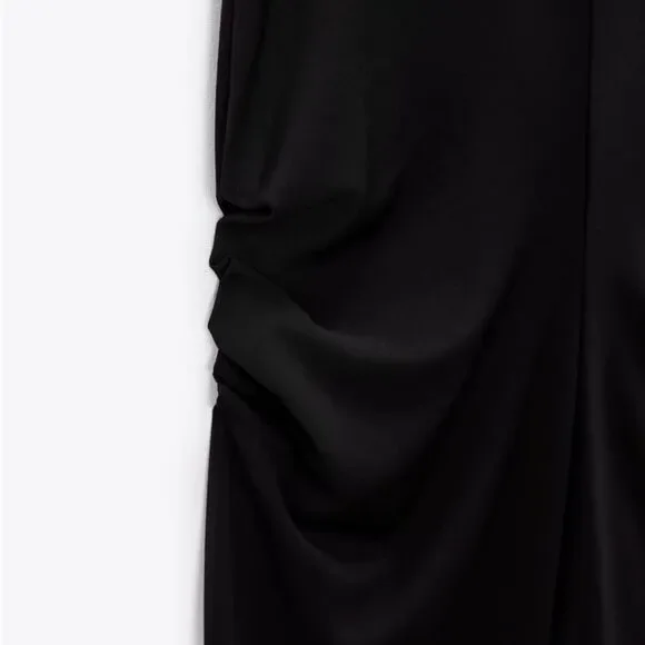 ZARA LONG COCOON DRESS - Picture 5 of 9